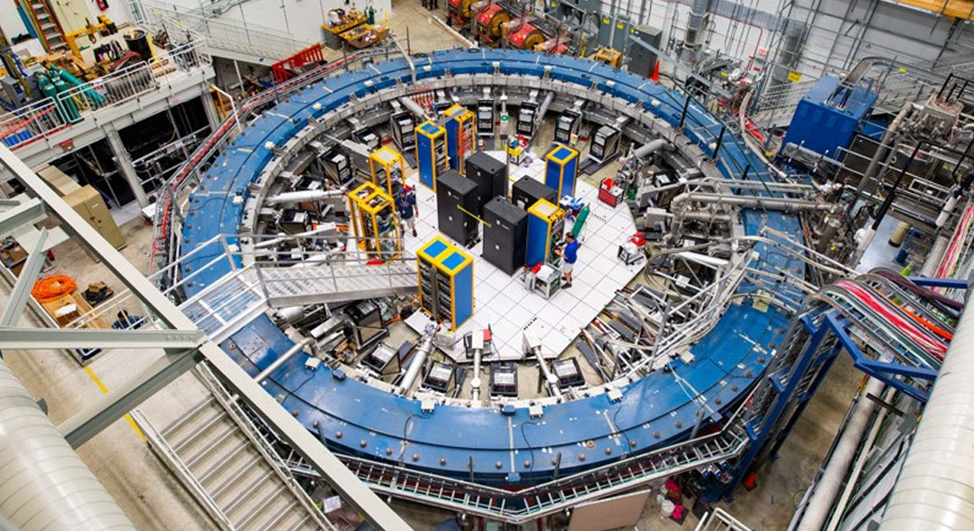 View of Fermilab’s Muon g−2 ring View of Fermilab’s Muon g−2 ring